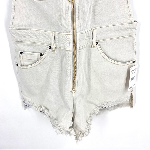 Free People Sunkissed Shortall Overalls NWT size 4 - Picture 7 of 12